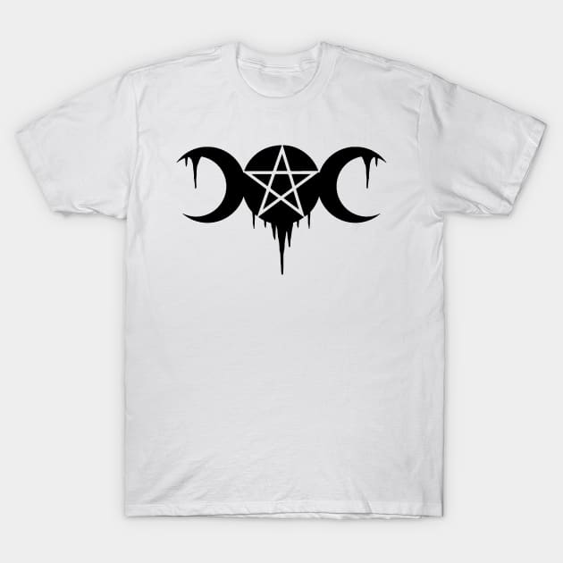 WICCA, WITCHCRAFT, TRIPLE MOON T-Shirt by Tshirt Samurai